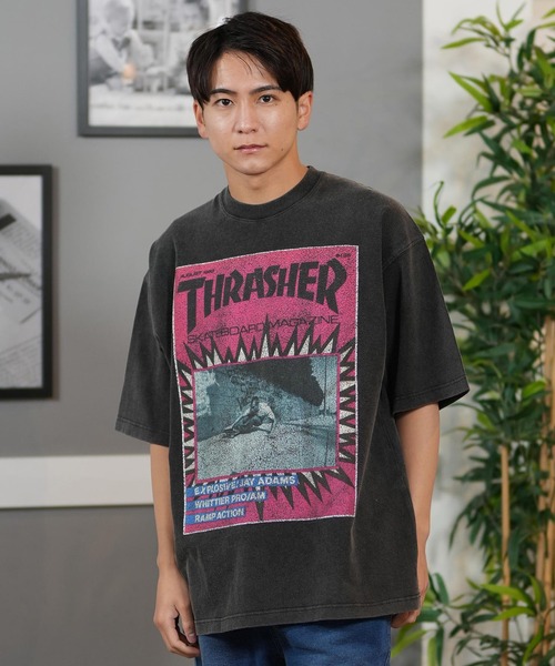 THRASHER（スラッシャー）の「【ムラサキスポーツ限定】THRASHER/スラッシャー 半袖Tシャツ/半袖Tee フロントプリント オーバーサイズ ユニセックス 252TH1ST038（Tシャツ/カットソー・メンズ・ブラック/アイボリー・XL/L/M）」の11枚目の写真