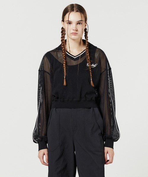 DOUBLE STANDARD CLOTHING(ダブルスタンダードクロージング)の「メッシュスキッパープルオーバー(シャツ/ブラウス・レディース・ブラック/オフホワイト・FREE)」の15枚目の写真