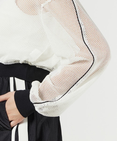 DOUBLE STANDARD CLOTHING(ダブルスタンダードクロージング)の「メッシュスキッパープルオーバー(シャツ/ブラウス・レディース・ブラック/オフホワイト・FREE)」の8枚目の写真