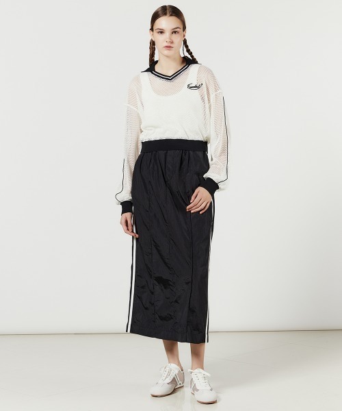 DOUBLE STANDARD CLOTHING(ダブルスタンダードクロージング)の「メッシュスキッパープルオーバー(シャツ/ブラウス・レディース・ブラック/オフホワイト・FREE)」の12枚目の写真