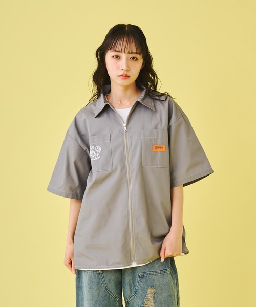 セール】【Remamber×UNIVERSAL OVERALL】ZIP UP SS WORK JACKET