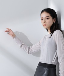 NANO universe（ナノユニバース）の「ラメシアーカットトップス（Tシャツ/カットソー）」