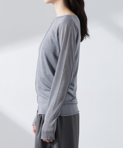 NANO universe（ナノユニバース）の「ラメシアーカットトップス（Tシャツ/カットソー・レディース・ライトグレー/イエロー/グレー・S/M）」の11枚目の写真