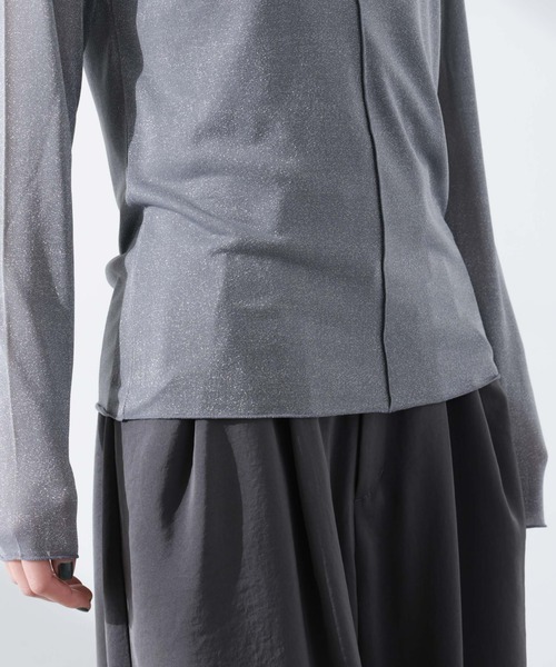 NANO universe（ナノユニバース）の「ラメシアーカットトップス（Tシャツ/カットソー・レディース・ライトグレー/イエロー/グレー・S/M）」の15枚目の写真