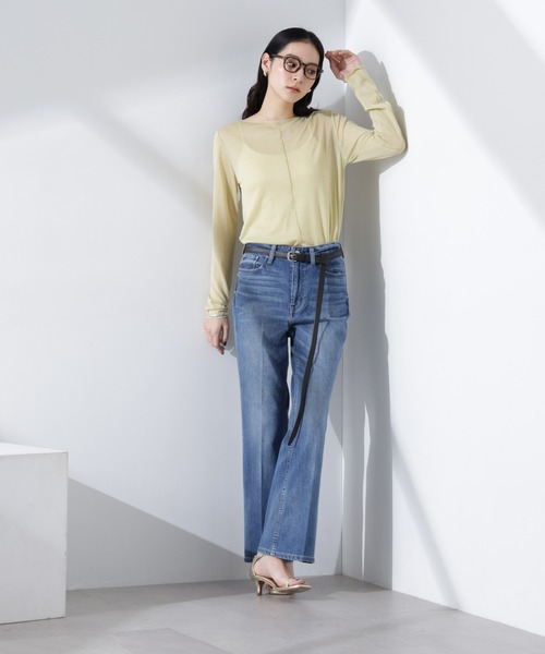 NANO universe（ナノユニバース）の「ラメシアーカットトップス（Tシャツ/カットソー・レディース・ライトグレー/イエロー/グレー・S/M）」の21枚目の写真