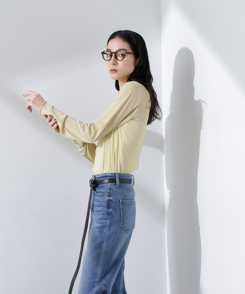 NANO universe（ナノユニバース）の「ラメシアーカットトップス（Tシャツ/カットソー・レディース・ライトグレー/イエロー/グレー・S/M）」の20枚目の写真