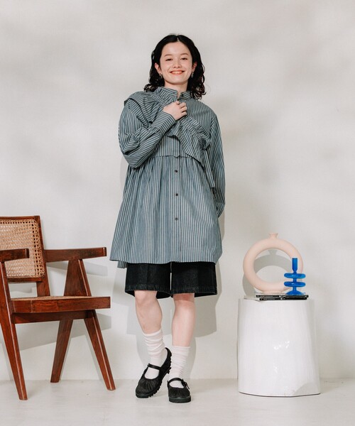 【SCULPTOR】プリーツニットミニワンピース マルチストライプ SLY | ASYMMETRY LAYER KNIT ショートワンピース (ワンピース