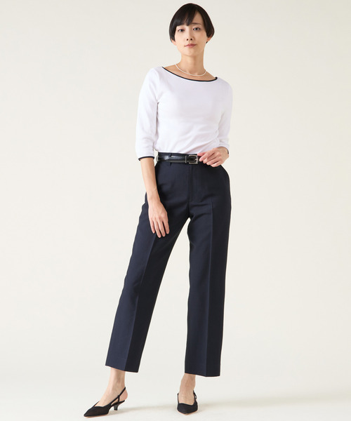 martinique(マルティニーク)の「ストレートパンツ(セットアップ可)(その他パンツ・レディース・ネイビー/ベージュ・1/2)」の8枚目の写真