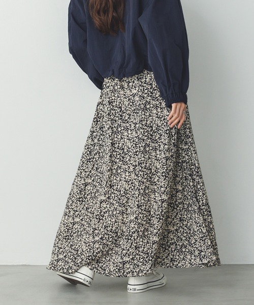 hunch(ハンチ)の「ジョーゼット総柄プリント フレアスカート(スカート・レディース・イエロー系その他/パープル系その他/ブラック系その他・FREE)」の11枚目の写真