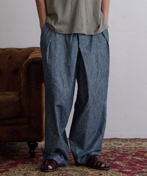 EGO TRIPPING（エゴトリッピング）の「mp13297- MARLOCK シャンブレーデニムパンツ（デニムパンツ・メンズ・ブラック/インディゴブルー・31/33/29）」の3枚目の写真