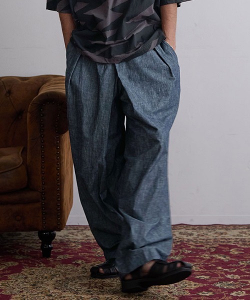 EGO TRIPPING（エゴトリッピング）の「mp13297- MARLOCK シャンブレーデニムパンツ（デニムパンツ・メンズ・ブラック/インディゴブルー・31/33/29）」の4枚目の写真