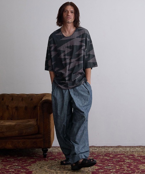 EGO TRIPPING（エゴトリッピング）の「mp13297- MARLOCK シャンブレーデニムパンツ（デニムパンツ・メンズ・ブラック/インディゴブルー・31/33/29）」の5枚目の写真