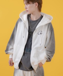 improves | グランジ加工 裏毛スウェット ジップパーカー(パーカー)