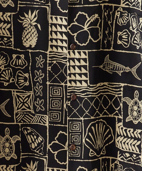 TWO PALMS（トゥーパームス）の「TWO PALMS/トゥーパームス S/S Hawaiian Shirt / Rayon MARLIN シャツ 開襟シャツ オープンカラー（シャツ/ブラウス・メンズ・ブラック・XL/L/M）」の8枚目の写真