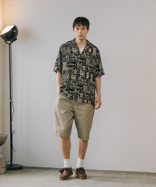 TWO PALMS（トゥーパームス）の「TWO PALMS/トゥーパームス S/S Hawaiian Shirt / Rayon MARLIN シャツ 開襟シャツ オープンカラー（シャツ/ブラウス・メンズ・ブラック・XL/L/M）」の16枚目の写真