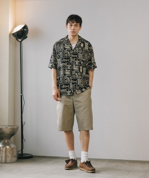 TWO PALMS（トゥーパームス）の「TWO PALMS/トゥーパームス S/S Hawaiian Shirt / Rayon MARLIN シャツ 開襟シャツ オープンカラー（シャツ/ブラウス・メンズ・ブラック・XL/L/M）」の17枚目の写真