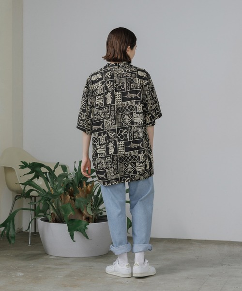 【THEAIRTOWN】シャツ ブラウス配色 ツートン プリーツOPS CRONOS DOUBLE STRIPES OVERSIZE T-SHIRTS【BLACK×WHITE