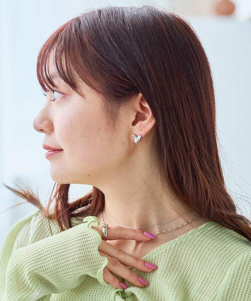 Kastane（カスタネ）の「【fiw.】ハートストーンイヤリング（イヤリング・レディース・ゴールド/シルバー・FREE）」の8枚目の写真