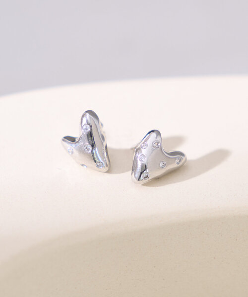 Kastane（カスタネ）の「【fiw.】ハートストーンイヤリング（イヤリング・レディース・ゴールド/シルバー・FREE）」の9枚目の写真