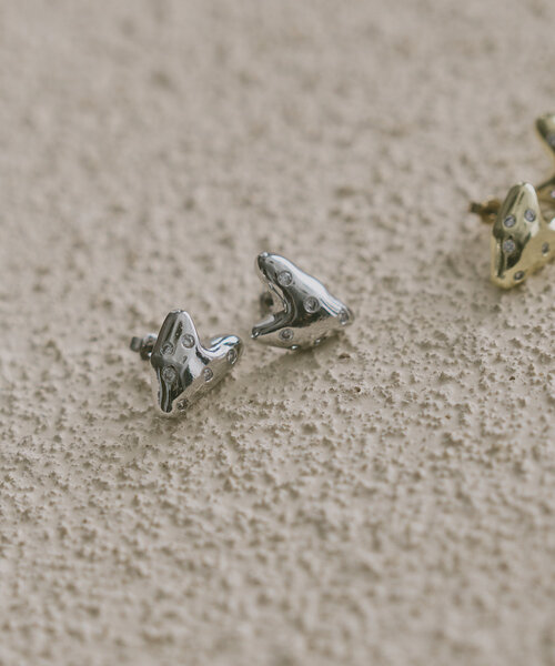 Kastane（カスタネ）の「【fiw.】ハートストーンイヤリング（イヤリング・レディース・ゴールド/シルバー・FREE）」の4枚目の写真