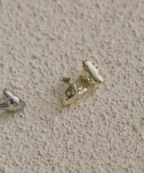 Kastane（カスタネ）の「【fiw.】ハートストーンイヤリング（イヤリング・レディース・ゴールド/シルバー・FREE）」の5枚目の写真