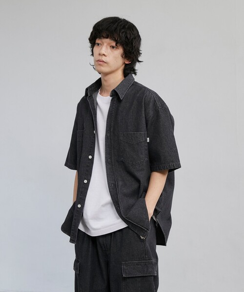 coen(コーエン)の「【C.DENIMS】デニムルーズシャツ(シャツ/ブラウス・メンズ・ダークグレー/ネイビー/ライトブルー・L/M/S)」の8枚目の写真
