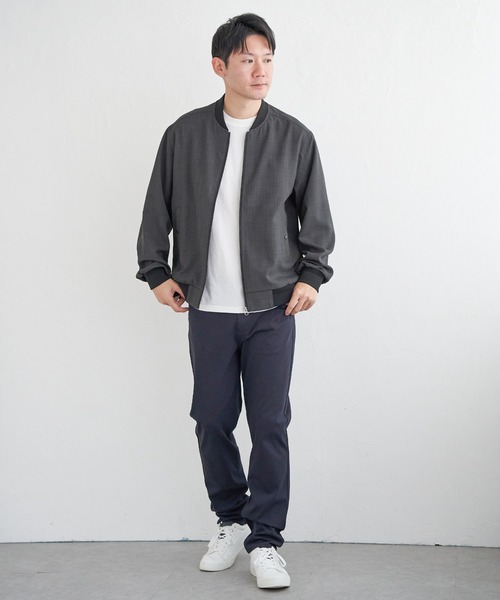 ikka（イッカ）の「【雑誌MonoMax4月号掲載】イージーケアリネンライクブルゾン【親子コーデ】（ブルゾン・メンズ・ネイビー/グレー/ベージュ/チャコール・M/XL/L/S）」の20枚目の写真