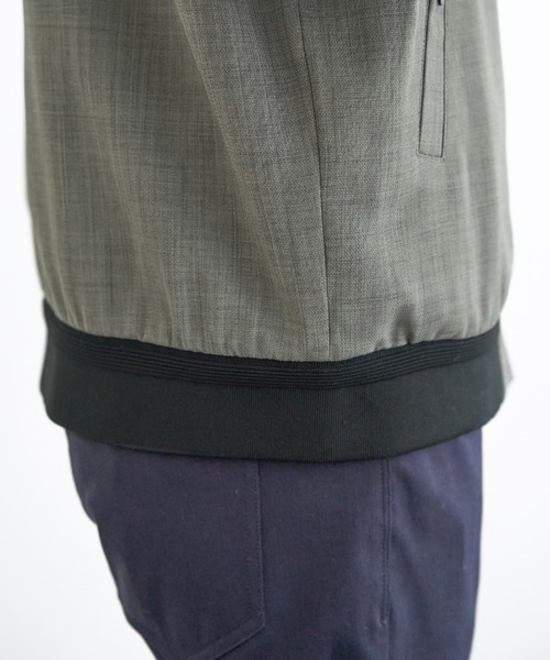 ikka（イッカ）の「【雑誌MonoMax4月号掲載】イージーケアリネンライクブルゾン【親子コーデ】（ブルゾン・メンズ・ネイビー/グレー/ベージュ/チャコール・M/XL/L/S）」の5枚目の写真