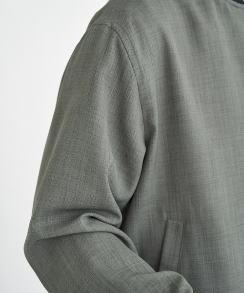 ikka（イッカ）の「【雑誌MonoMax4月号掲載】イージーケアリネンライクブルゾン【親子コーデ】（ブルゾン・メンズ・ネイビー/グレー/ベージュ/チャコール・M/XL/L/S）」の10枚目の写真