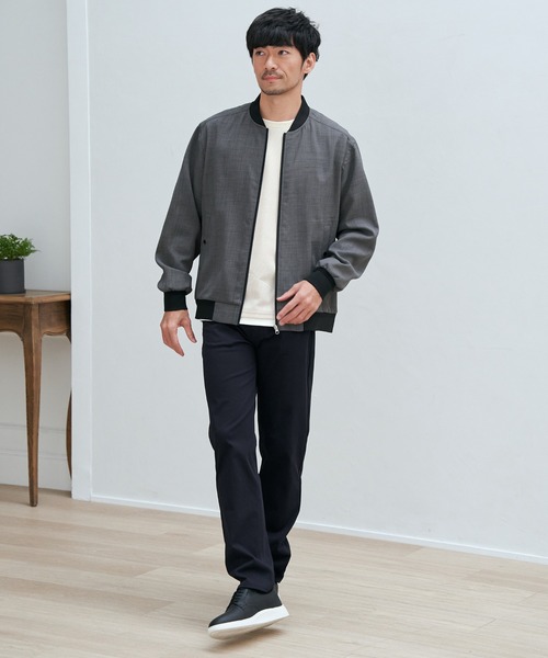ikka（イッカ）の「【雑誌MonoMax4月号掲載】イージーケアリネンライクブルゾン【親子コーデ】（ブルゾン・メンズ・ネイビー/グレー/ベージュ/チャコール・M/XL/L/S）」の15枚目の写真