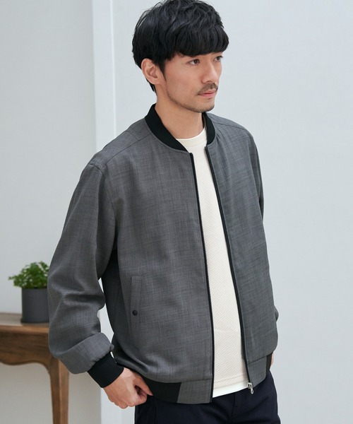 ikka（イッカ）の「【雑誌MonoMax4月号掲載】イージーケアリネンライクブルゾン【親子コーデ】（ブルゾン・メンズ・ネイビー/グレー/ベージュ/チャコール・M/XL/L/S）」の19枚目の写真