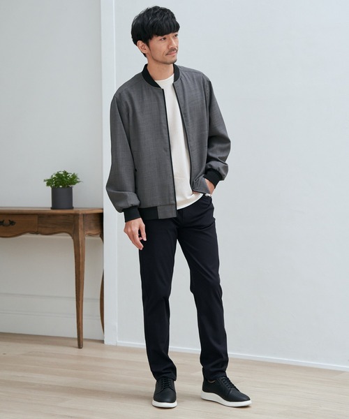 ikka（イッカ）の「【雑誌MonoMax4月号掲載】イージーケアリネンライクブルゾン【親子コーデ】（ブルゾン・メンズ・ネイビー/グレー/ベージュ/チャコール・M/XL/L/S）」の17枚目の写真