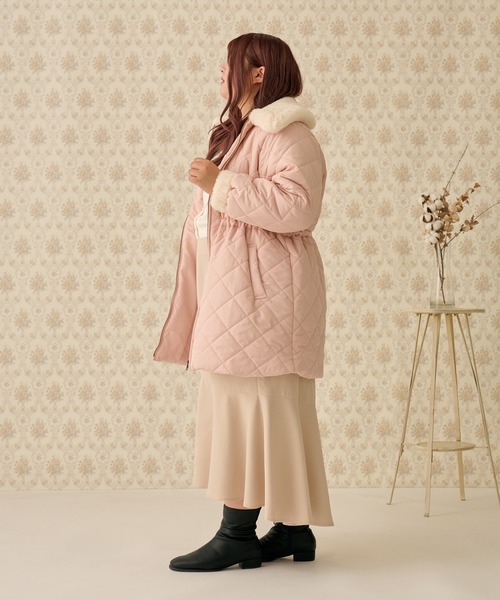 Louiosy ファーカラーキルティングコート　ルオシー Louiosy（ルオシー）の「【大きいサイズ】ファーカラー