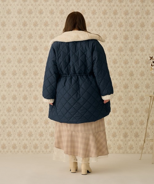 Louiosy ファーカラーキルティングコート　ルオシー Louiosy（ルオシー）の「【大きいサイズ】ファーカラー