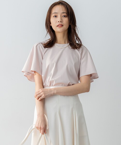 組曲（クミキョク）の「スムースシルケット カットソー（Tシャツ/カットソー・レディース・ピンク系/ブラック系/アイボリー系・2/3）」の5枚目の写真