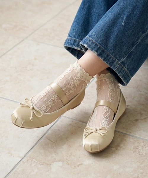 LibertyDoll（リバティードール）の「メリージェーン サテンバレエパンプス（バレエシューズ・レディース・シルバー系1/ブラック系1/ゴールド系1・M/S/LL/L）」の3枚目の写真