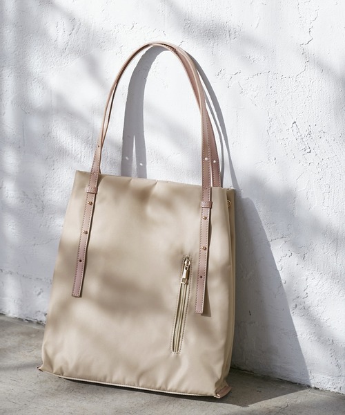 ROPE' PICNIC(ロペピクニック)の「【A4対応・軽量】ショルダーリバーシブルトートバッグバッグ/通勤対応(トートバッグ・レディース・ベージュ系その他/ライトグレー/チャコールグレー・FREE)」の1枚目の写真