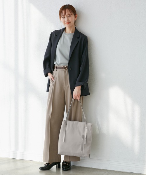 ROPE' PICNIC(ロペピクニック)の「【A4対応・軽量】ショルダーリバーシブルトートバッグバッグ/通勤対応(トートバッグ・レディース・ベージュ系その他/ライトグレー/チャコールグレー・FREE)」の15枚目の写真