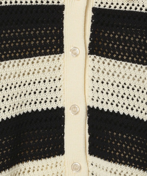 LEPSIM（レプシィム）の「7ゲージラガー長袖メッシュ　243185（ニット/セーター・レディース・チャコールグレー/ホワイト×ブラック/ホワイト系その他・FREE）」の9枚目の写真