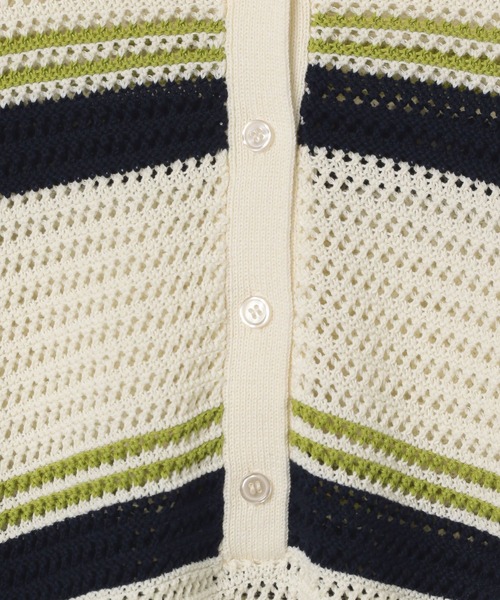 LEPSIM（レプシィム）の「7ゲージラガー長袖メッシュ　243185（ニット/セーター・レディース・チャコールグレー/ホワイト×ブラック/ホワイト系その他・FREE）」の10枚目の写真