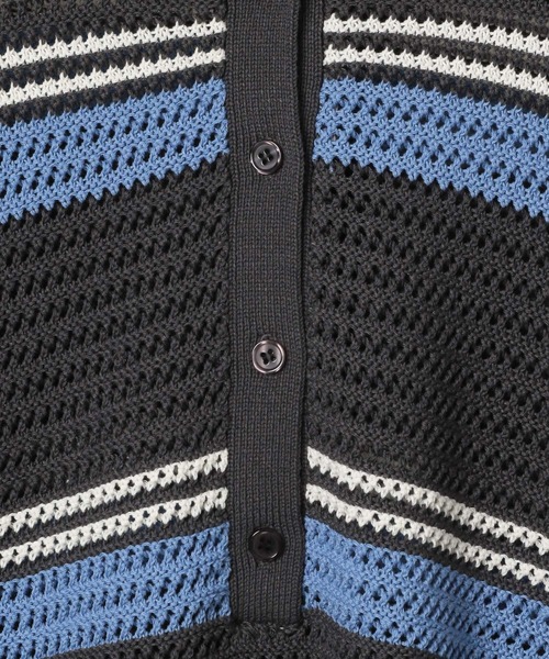 LEPSIM（レプシィム）の「7ゲージラガー長袖メッシュ　243185（ニット/セーター・レディース・チャコールグレー/ホワイト×ブラック/ホワイト系その他・FREE）」の11枚目の写真