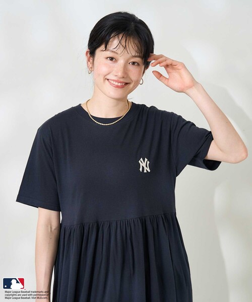 FREAK'S STORE(フリークスストア)の「MLB 切替 Tシャツワンピース(ワンピース・レディース・サックスブルー/チャコール/ネイビー・フリ-)」の16枚目の写真