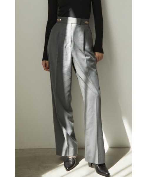 Estella.K(エステラケー)の「Ciara Semi-wide Pants ビットチェーン付きパンツ(スラックス・レディース・キャメル/ライトベージュ/ブラック/グレー・SMALL/MEDIUM)」の18枚目の写真