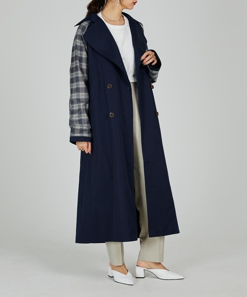 CIEL'AIR(シエルエアー)の「Reversible Trench Coat(トレンチコート・レディース・ネイビー・FREE)」の8枚目の写真