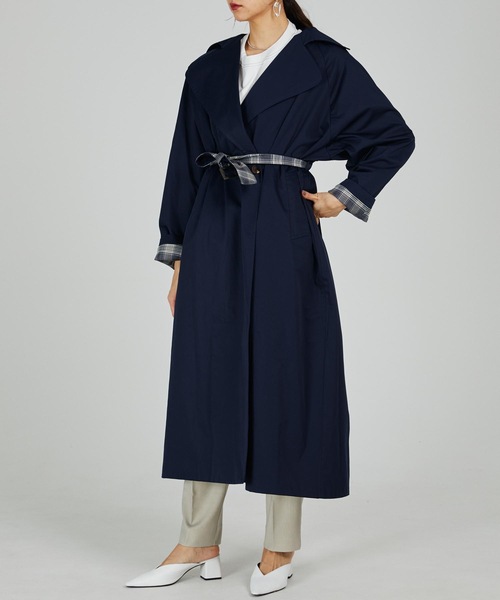 CIEL'AIR(シエルエアー)の「Reversible Trench Coat(トレンチコート・レディース・ネイビー・FREE)」の9枚目の写真