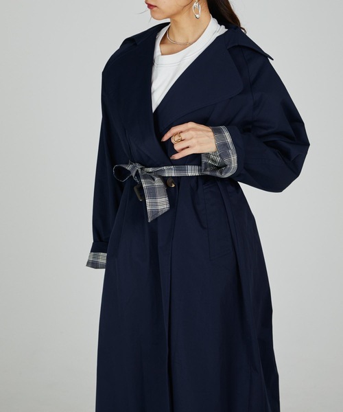 CIEL'AIR(シエルエアー)の「Reversible Trench Coat(トレンチコート・レディース・ネイビー・FREE)」の11枚目の写真