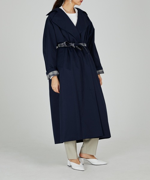 CIEL'AIR(シエルエアー)の「Reversible Trench Coat(トレンチコート・レディース・ネイビー・FREE)」の3枚目の写真
