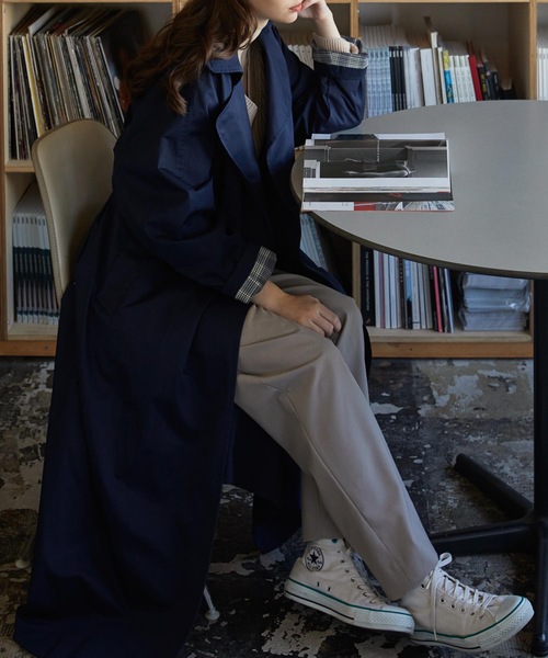 CIEL'AIR(シエルエアー)の「Reversible Trench Coat(トレンチコート・レディース・ネイビー・FREE)」の2枚目の写真