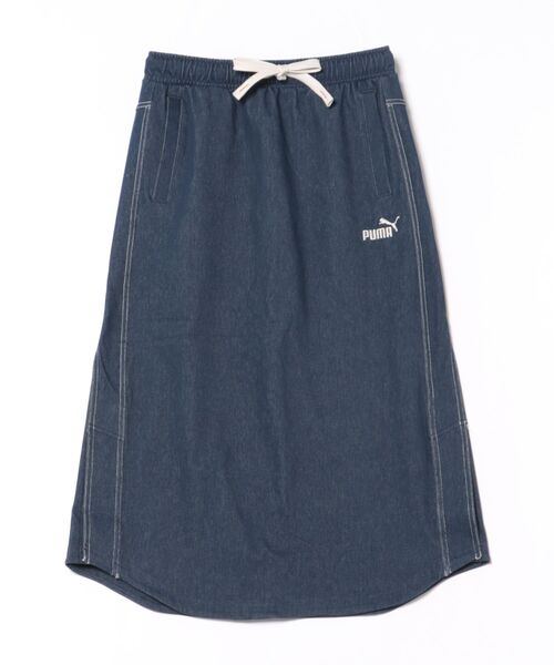 PUMA ネイビー タイトスカート M ストレッチデニム 楽天市場】プーマ ロングスカート PUMA CORE HERITAGE デニム