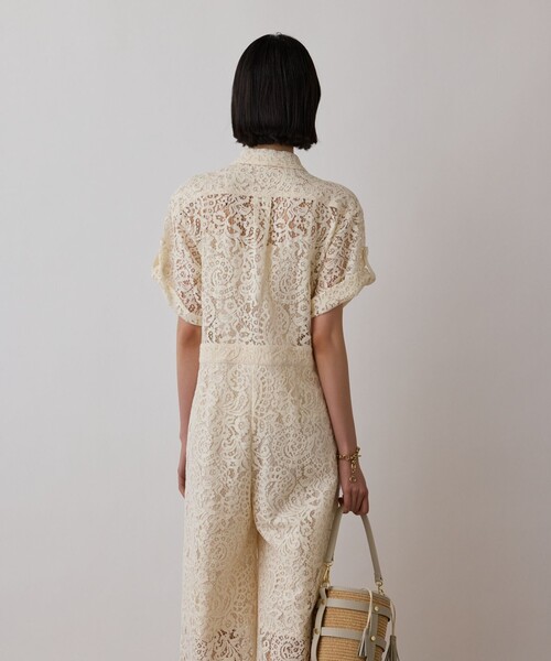 GRACE CONTINENTAL(グレースコンチネンタル)の「コードレースジャンプスーツ(サロペット/オーバーオール・レディース・ベージュ/キナリ・36/38)」の7枚目の写真